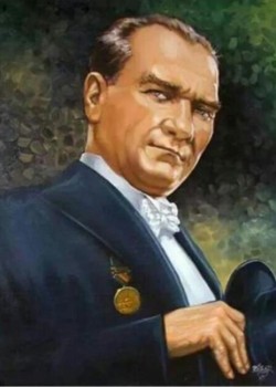 Canvas Atatürk Porte Sayılarla Boyama Seti Kasnaklı