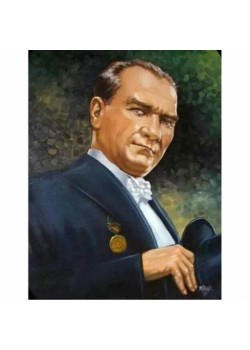 Canvas Atatürk Porte Sayılarla Boyama Seti Rulo