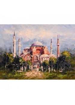 Canvas Ayasofya Sayılarla Boyama Seti Kasnaklı