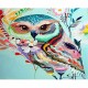 Canvas Desenli Baykuş Sayılarla Boyama Seti Rulo
