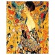 Canvas Gustav Klimt Genç Kadın Sayılarla Boyama Seti Kasnaklı