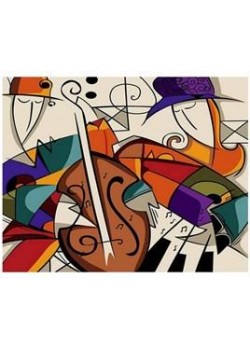 Canvas Picasso Müzik Sayılarla Boyama Seti Kasnaklı