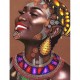 Canvas Afrikalı Güzel 8 Sayılarla Boyama Seti Rulo