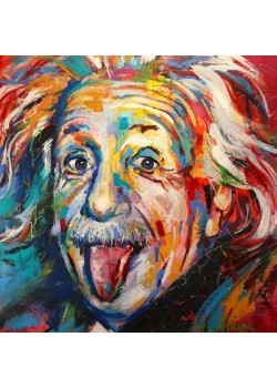 Canvas Albert Einstein Sayılarla Boyama Seti Rulo