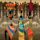 Canvas Su Taşıayn Afrikalılar Sayılarla Boyama Seti Rulo