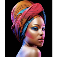 Canvas Afrika Makyajı 2 Sayılarla Boyama Seti Rulo