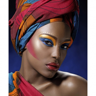Canvas Afrika Makyajı Sayılarla Boyama Seti Rulo