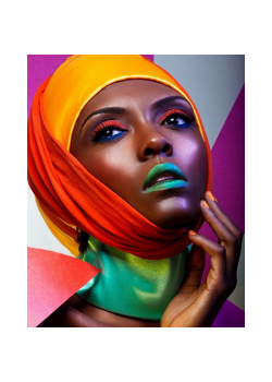 Canvas Afrikalı Model Sayılarla Boyama Seti Rulo