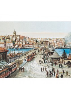 Canvas Eski İstanbul Sayılarla Boyama Seti Kasnaklı