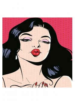 Canvas Popart Kiss Sayılarla Boyama Seti  Kasnaklı