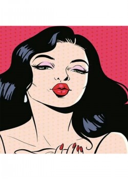 Canvas Popart Kiss Sayılarla Boyama Seti  Rulo