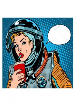 Canvas Popart Astronot Sayılarla Boyama Seti  Kasnaklı