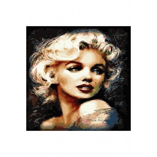 Canvas Marilyn Monroe Sayılarla Boyama Seti  Kasnaklı